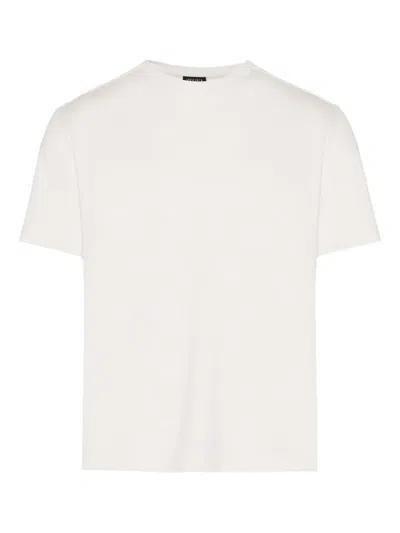 Zegna Silk And Cotton Crew Neck T-shirt In White