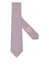 Zegna Bee-print Silk Tie In Pink