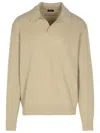 Zegna Beige Cashmere Sweater In Beige