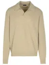 Zegna Beige Cashmere Sweater In Cream