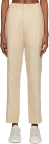Zegna Beige Drawstring Trousers In 992 Light Beige