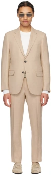 ZEGNA BEIGE NOTCHED LAPEL SUIT