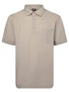 Zegna Camel Pure Linen Short-sleeve Polo In Beige