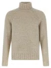Zegna Cashmere Turtleneck Sweater Sweaters And Cardigans Beige In Neutral