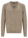 Zegna Cashmere Sweater Sweaters And Cardigans Beige In Brown
