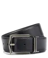 Zegna Reversible Leather Belt In Black