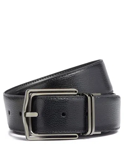 Zegna Reversible Leather Belt In Black