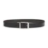 Zegna Black Logo Buckle Solid Belt In Black