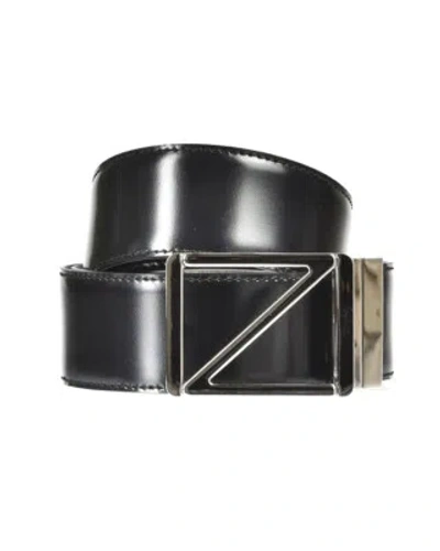 Pre-owned Zegna Belt Double Face Leather Italy Man Black Brdcx2505d Ntm Sz.115 Make Offer