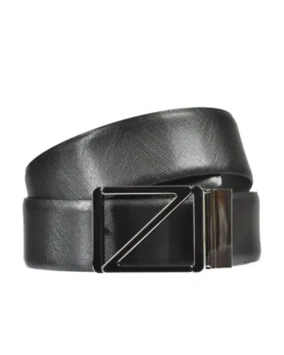 Pre-owned Zegna Belt Double Face Leather Italy Man Black Bwinx1505e Ner Sz.115 Make Offer