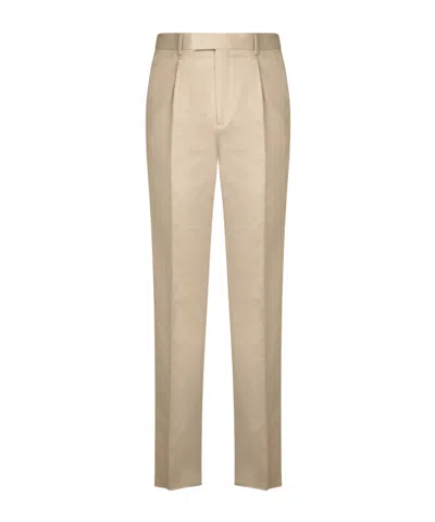 Zegna Beige Cashmere Trousers