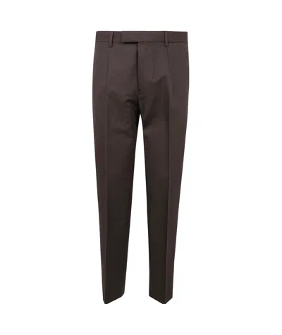 Zegna Belt-loop Casual Pants In Black