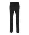 Zegna Wool Trousers With Belt Loops And Button Detail In Black