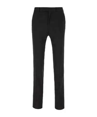 ZEGNA BLACK WOOL BLEND PANTS