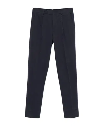 Zegna Belt-loop Casual Pants In Black