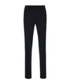 Zegna Wool Trousers With Belt Loops And Button Detail In Black