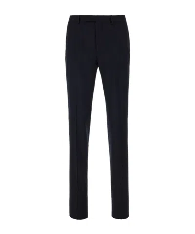 ZEGNA PRESSED-CREASE TAPERED TROUSERS
