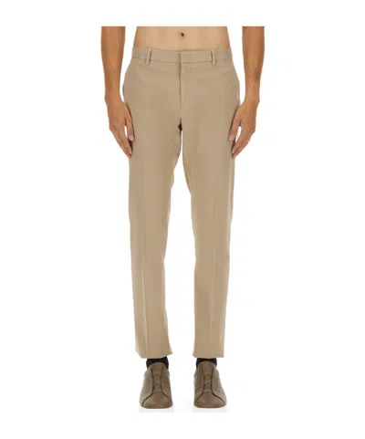 Zegna Belt Loop Casual Pants In Neutral