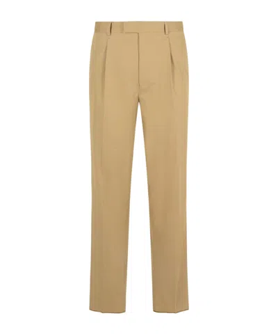 Zegna Belt-loop Casual Pants In Brown