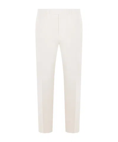 Zegna Belt-loop Casual Pants In White