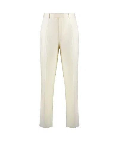 ZEGNA PRESSED-CREASE TAPERED TROUSERS