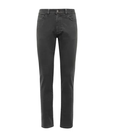 Zegna Belt Loop Jeans In Black