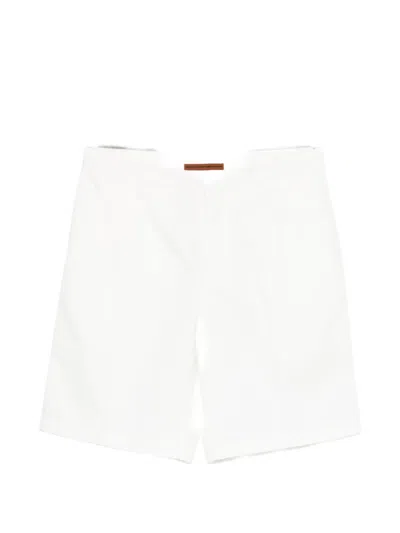 Zegna Belt-loop Shorts In White