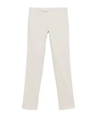 Zegna Belt Loops Slacks In White