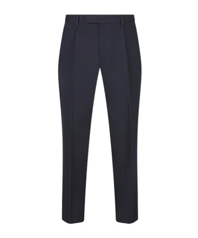 Zegna Belt Loops Slacks In Black
