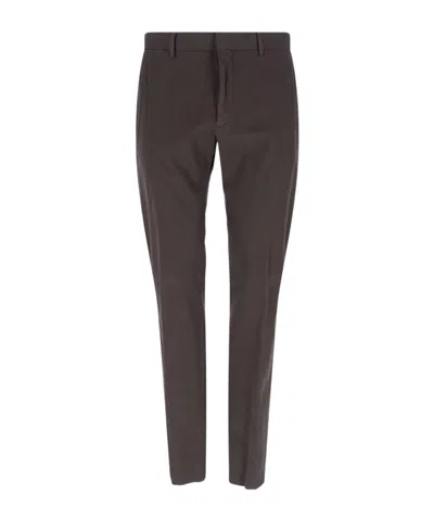 Zegna Belt Loops Slacks In Black