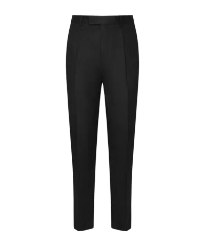 Zegna Belt Loops Slacks In Black