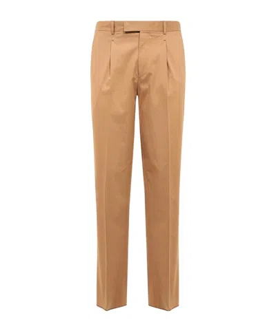 Zegna Belt Ring Casual Pants In Nude