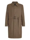 Zegna Oasi Cashmere Coat In Brown