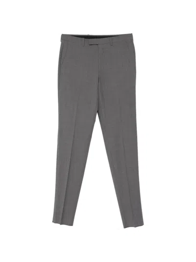Zegna Belt-loops Trousers In Gray
