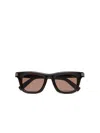 Zegna Black Acetate Sunglasses