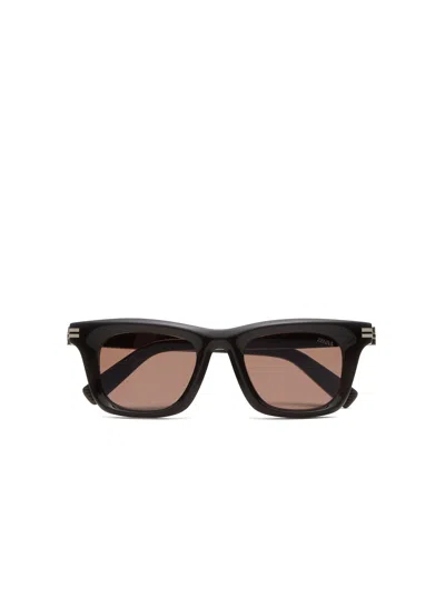 Zegna Black Acetate Sunglasses