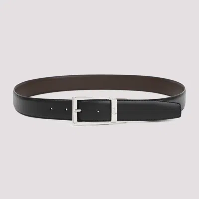 ZEGNA BLACK AND BROWN REVERSIBLE BELT