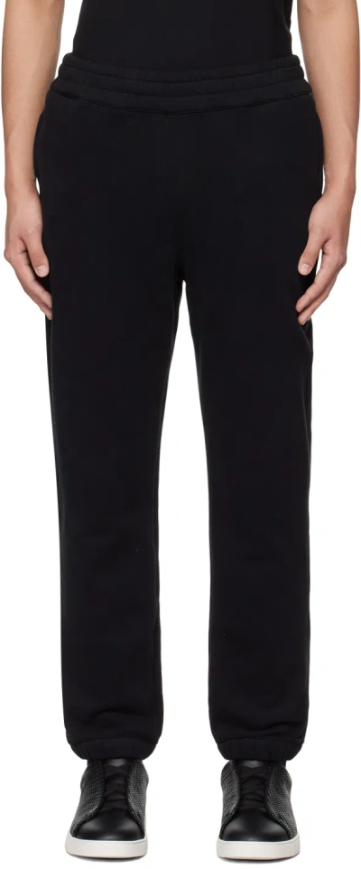 Zegna Black Cotton Sweatpants In K09