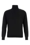 Zegna Luxurious Cashmere-silk Roll-neck Sweater In Black