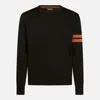 Zegna Crewneck Sweater With Ribbed Cuffs And Hem In Black