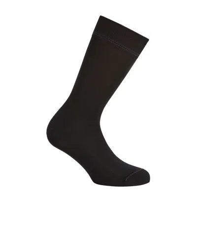 ZEGNA BLACK COTTON SOCKS