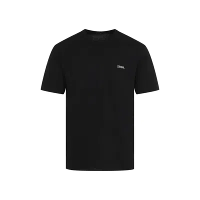 Zegna Black Cotton T-shirt
