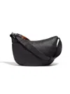 Zegna Black Deerskin Hobo Panorama Mini Bag In Noir