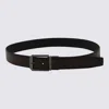 Zegna Leather Belts Adjustable Metal Buckle In Black