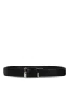 ZEGNA BLACK LEATHER BELT