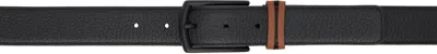 Zegna Black Leather Belt In Nei Black