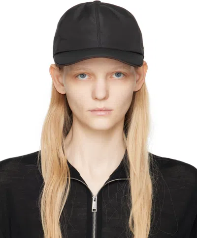 Zegna Black Paneled Cap In Bk1 Black