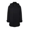 Zegna Versatile Coat With Adjustable Features And Pockets In Black