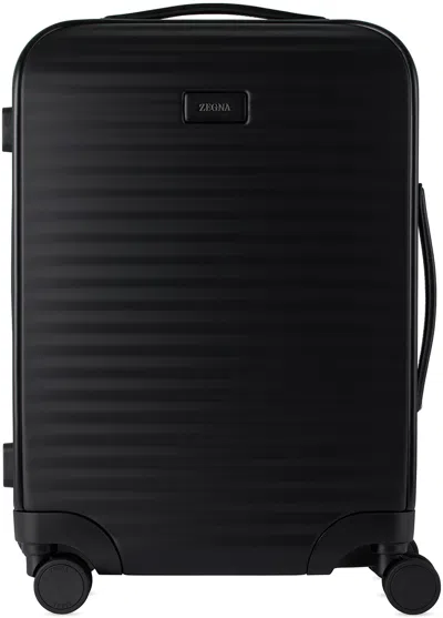 ZEGNA BLACK POLYCARBONATE SUITCASE