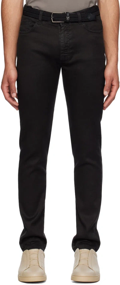 Zegna Black Roccia Jeans In K09 Black